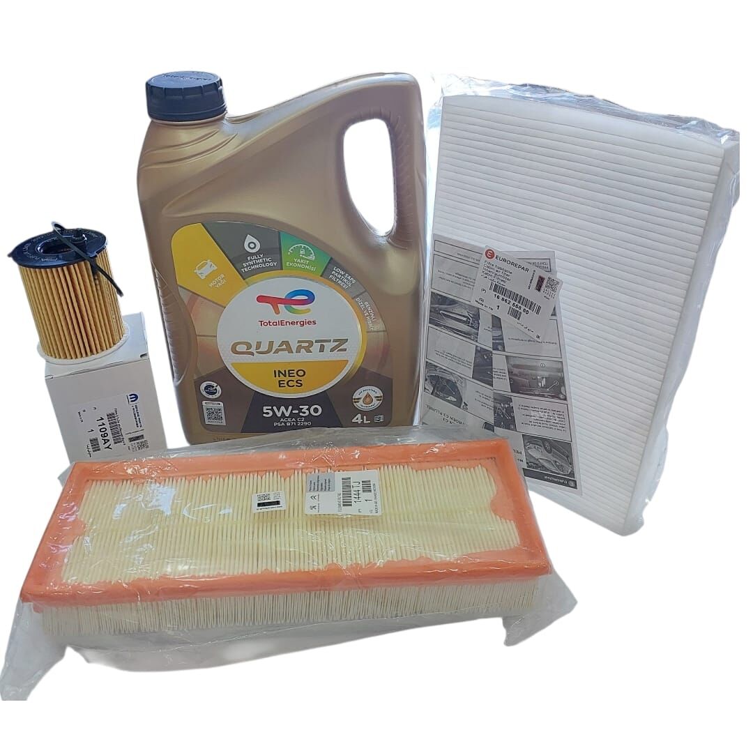 PEUGEOT 308 (2007-2010) 1.6 DİZEL FİLTRE SETİ MAZOT FİLTRESİZ+5W30  (Orjinal)