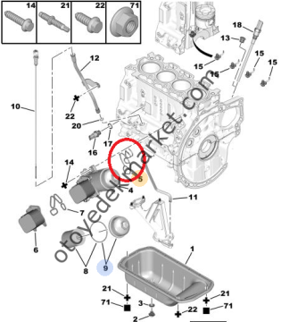 PEUGEOT 301 1,6 DİZEL YAĞ SOĞUTUCU CONTASI (ORİJİNAL)