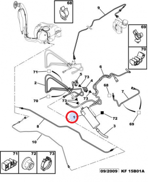 PEUGEOT 206 (1998-2011) KANİSTER DEPOSU (ORİJİNAL)
