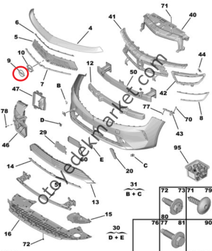 Opel Astra (2022-2024) Ön Tampon Marka Amblemi (Orijinal)