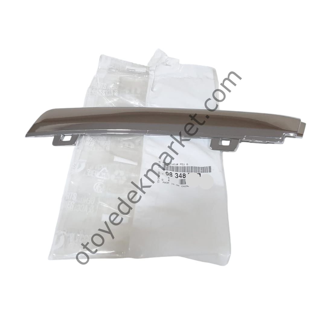 Citroen C4 X (2021-2026) Ön Tampon Sol Lamba Çıtası (Krom Gri Renginde) (Orijinal)