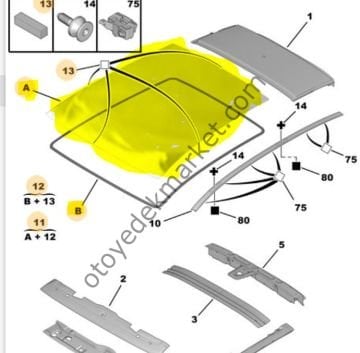 Peugeot 308 (2008-2014) Tavan Camı (Orijinal)