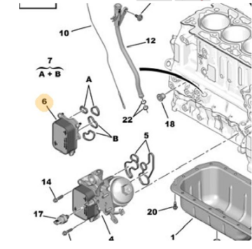 Peugeot 208 (2021-2024) 1.5 BlueHdi Motor Yağ Soğutucu Radyatörü (Orijinal)