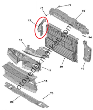 Opel Astra (2022-2024) Ön Panel İçi Sol Hava Plastiği (Orijinal)