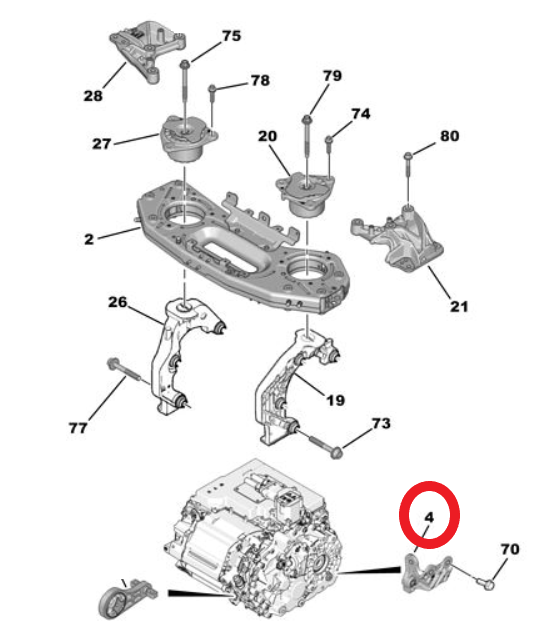 Citroen Jumper (2024-2026) 2.2 BlueHdi Motor Kulağı (Orijinal)