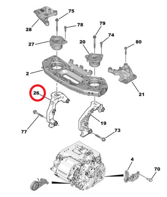 Citroen Jumper (2024-2026) 2.2 BlueHdi Motor Kulağı (Orijinal)
