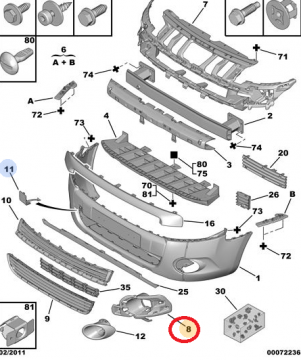 Peugeot Partner Tepee (2012-2015) Sis Far Çerçevesi Takımı (İthal)