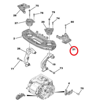 Citroen Jumper (2024-2026) 2.2 BlueHdi Motor Kulağı (Orijinal)
