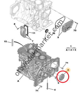Opel Mokka (2021-2024) 1.2 T Benzinli Silindir Blok Tapası (Orijinal)