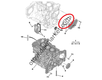 Opel Mokka (2021-2024) 1.2 T Benzinli Motor Bloğu Arka Kapak Contası (İthal)