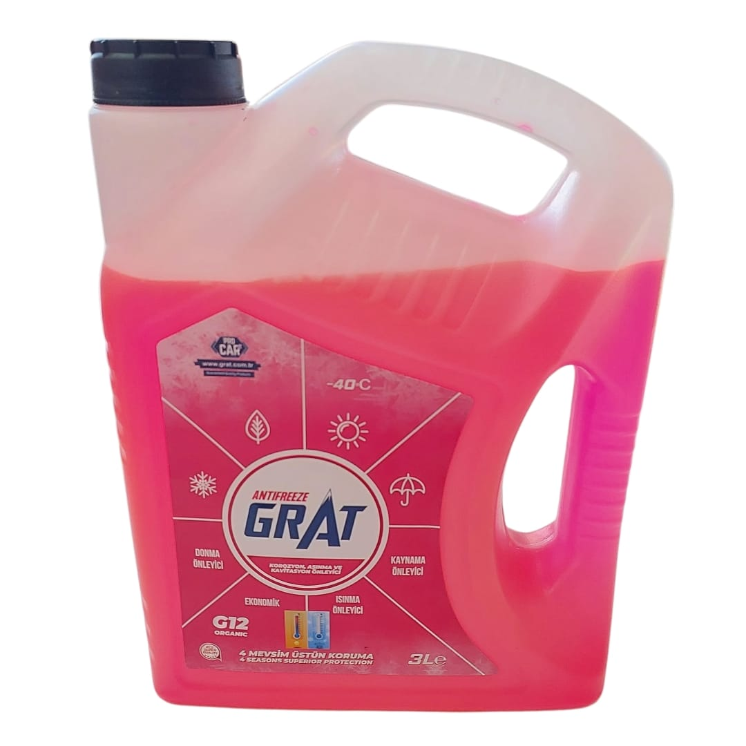 Kırmızı Organik Antifriz 3 Litre -40C (Grat)