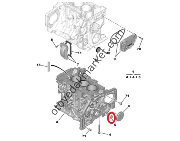 Peugeot 208 (2020-2024) 1.2 Benzinli Silindir Kapak Tapası (Orijinal)