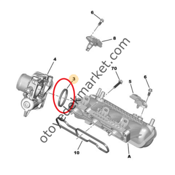 Citroen C4 (2021-2024) 1.2 Turbo Benzinli Emme Manifoldu Giriş Contası (Orijinal)