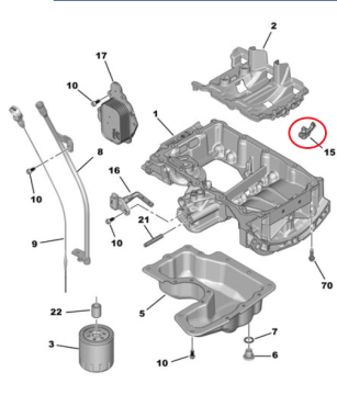 Peugeot 3008 (2024-2025) 1.2 Benzinli Motor Piston Yağ Jiklesi (Orijinal)