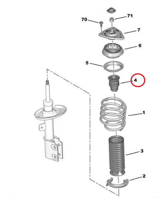 DS9 (2020-2026)  Ön Amortisör Dayanağı (Orijinal)