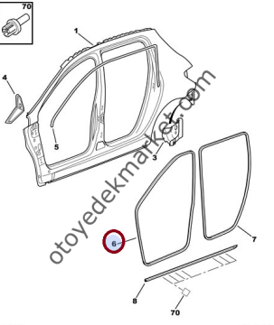 PEUGEOT 307 (2002-2009) ÖN KAPI FİTİLİ (ORJİNAL)