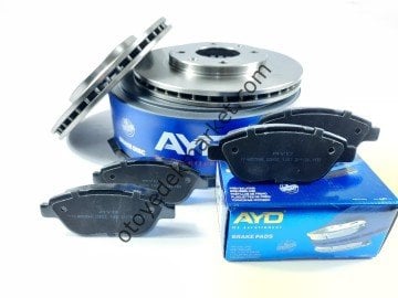 Peugeot 206 (2003-2009) Ön Fren Disk ve Balata Seti (Ayd)