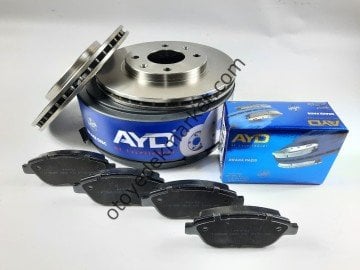 Peugeot 206 (2003-2009) Ön Fren Disk ve Balata Seti (Ayd)