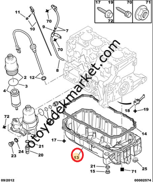 Citroen C4 (2004-2011) 1.6 16V Benzinli Yağ Karteri (İthal)