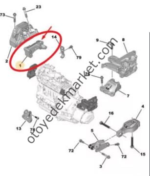 Peugeot 301 (2012-2018) 1.6 Hdi Sağ Motor Kulak Mesnedi (Orijinal)