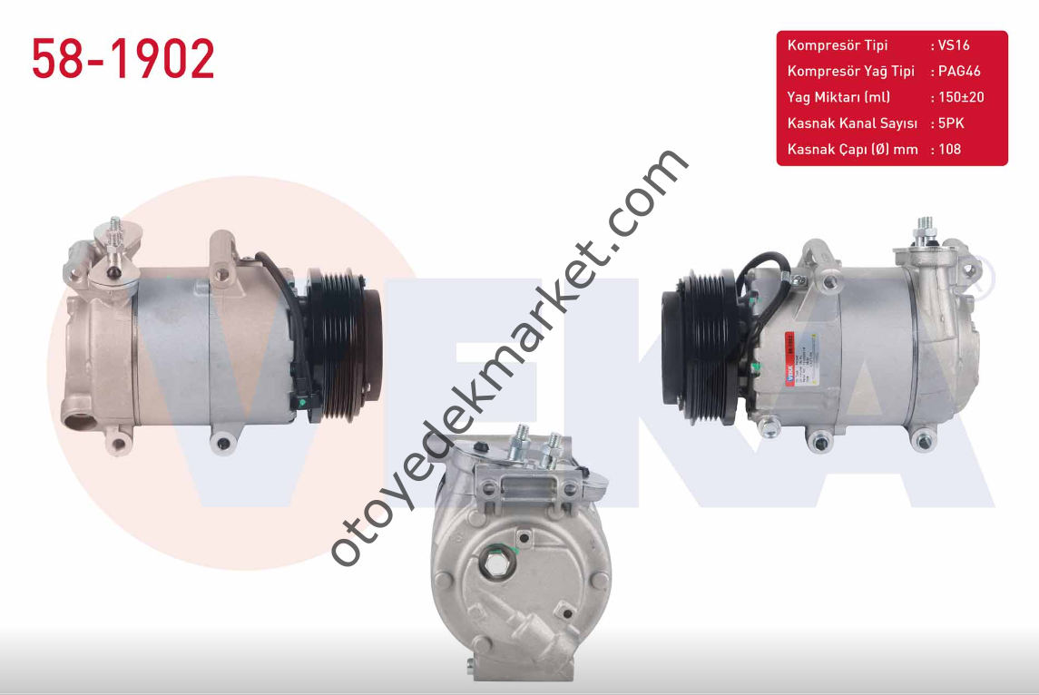 Ford Focus (2011-2015) 1.6 Benzinli Klima Kompresörü (Veka)