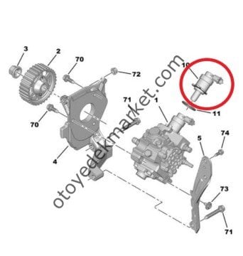 Ford Fiesta  (2008-2012) Mazot Pompa Regülatörü - Basınç Ayarlayıcısı (Orijinal)