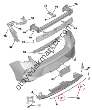 Opel Astra (2022-2024) Arka Tampon Park Sensörü Bağlantı Ayağı (Orijinal)