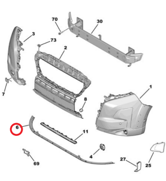 Citroen Jumper (Relay) (2024-2025) Ön Tampon Alt Çelik Laması (Orijinal)