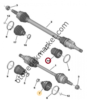 BİPPER 1.4 (2007-2013) HDI SOL İÇ AKS KÖRÜĞÜ (İTHAL)