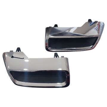 Peugeot 5008 (2017-2023) Arka Tampon Difüzör Krom Egzoz Çerçevesi (İthal)