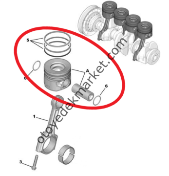 Peugeot Rifter (2018-2024) 1.5 BlueHdi Piston Takımı (Orijinal)