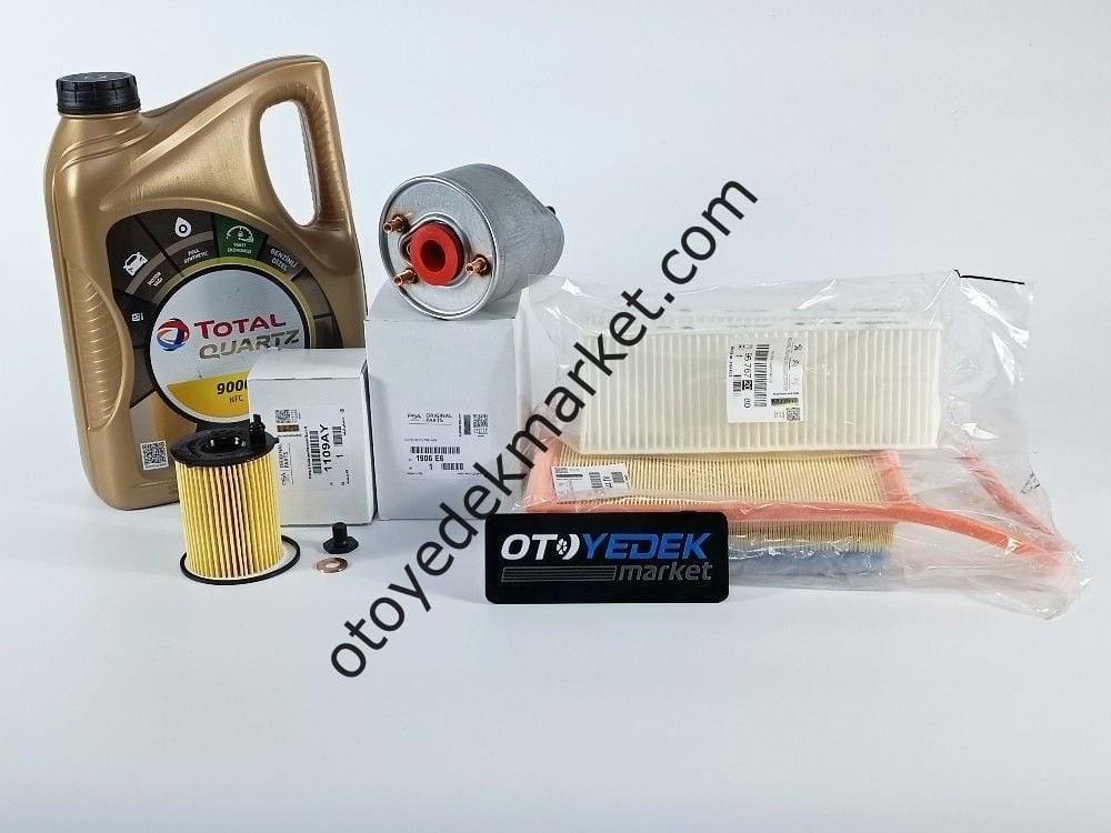 Peugeot 301 (2012-2017) 1.6 Hdi Filtre Bakım Seti + 5w30 Yağ (Orijinal)