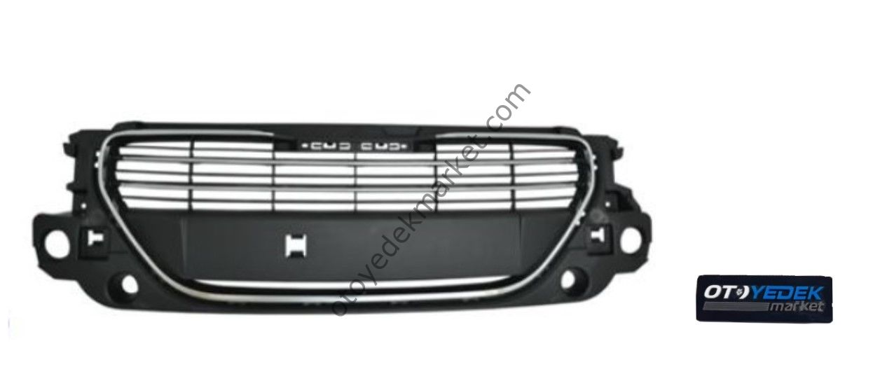 Peugeot 301 (2012-2016) Kromlu Ön Tampon Orta Izgarası (İthal