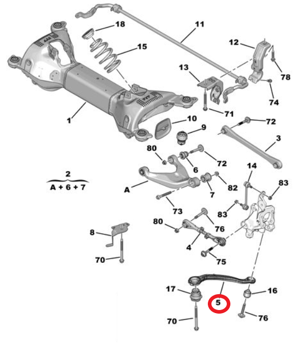 DS9 (2020-2026) Sağ Arka Salıncak Kolu (Orijinal)