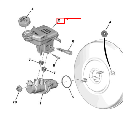 Peugot 3008 (2016-2024) Fren Hidrolik Yağ Kabı (Orijinal)