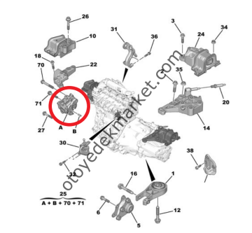 Citroen Jumper (2020-2023) 2.2 Hdi Motor Kulağı (Orijinal)