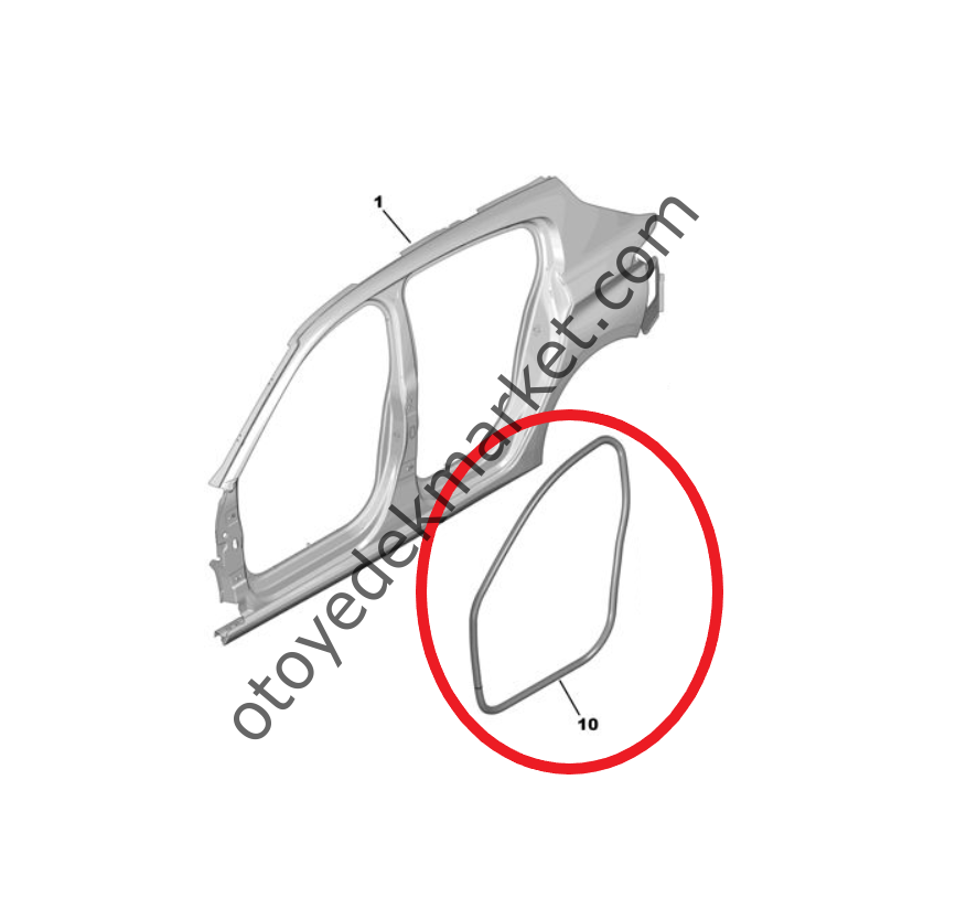 Opel Astra (2022-2024) Arka Kapı Çerçeve Lastik Fitili (Orijinal)
