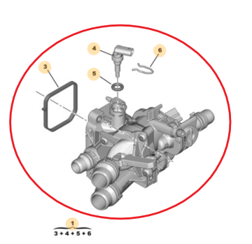 Peugeot 3008 (2024-2025) 1.2 Benzinli Hybrid Termostat (Orijinal)