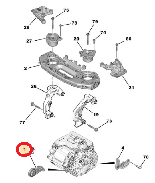 Opel Movano (2024-2026) 2.2 BlueHdi Motor Kulağı (Orijinal)