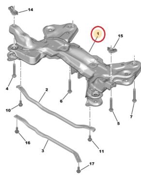 Peugeot 208 (2012-2020) Alt Beşik (Orijinal)