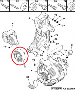 Peugeot 306 1,8 Alternatör Kütüğü Rulmanı (ABA)