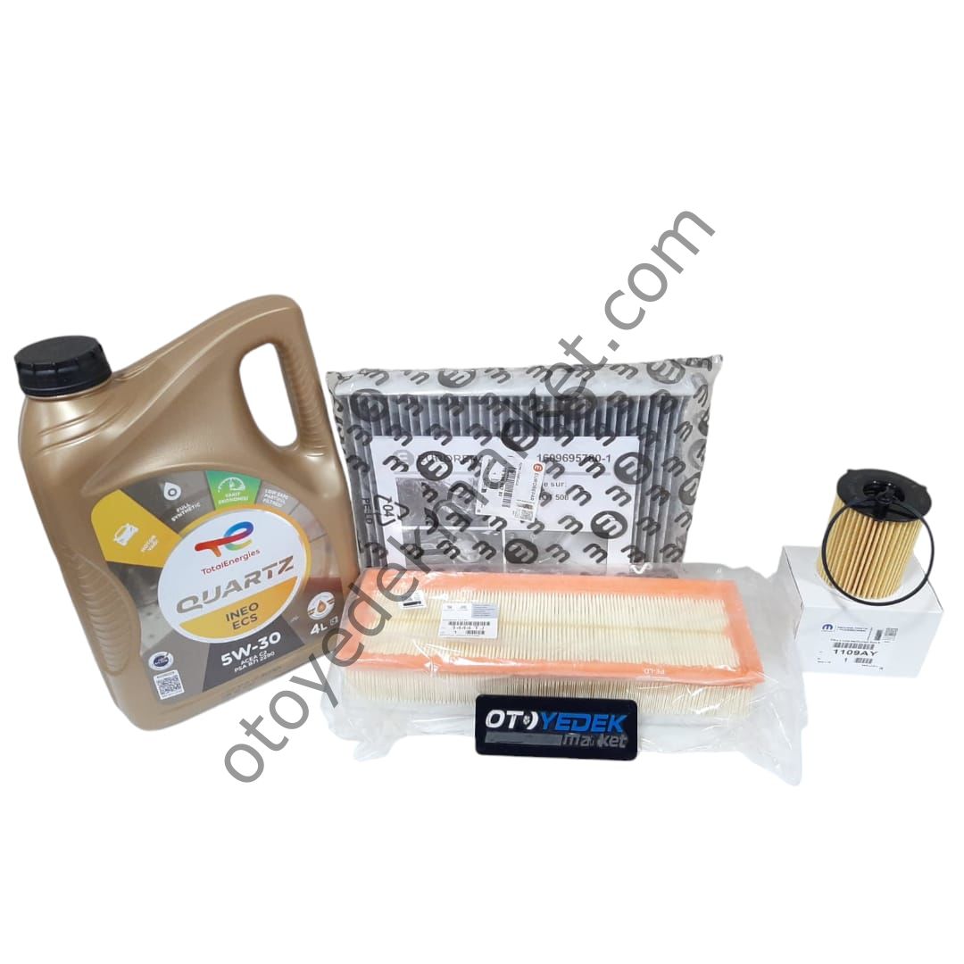 Peugeot 307 (2003-2009) 1,6 Hdı (Mazot Filtresiz) Filtre Seti (Orijinal) Ve 5w30 Motor Yağ