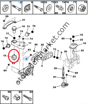 PEUGEOT 206 1,4 HDI SAĞ ÜST MOTOR TAKOZU (ORJİNAL)