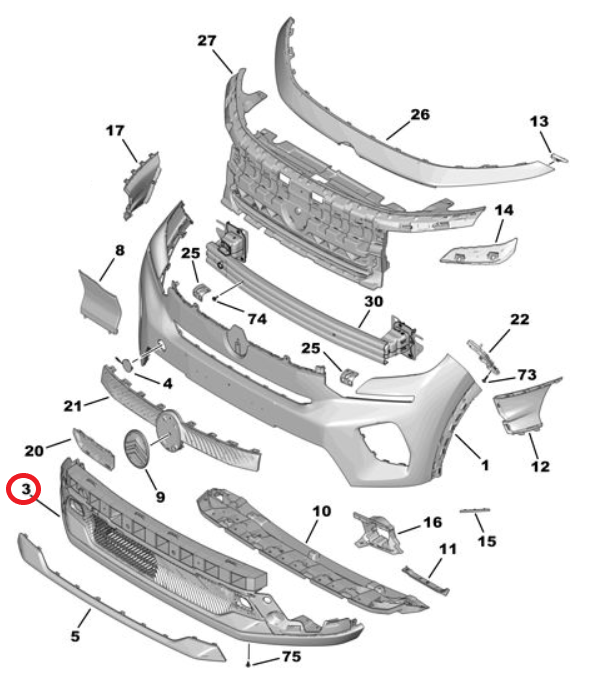 Citroen e-C3 (2024-2026) Ön Tampon (Orijinal)
