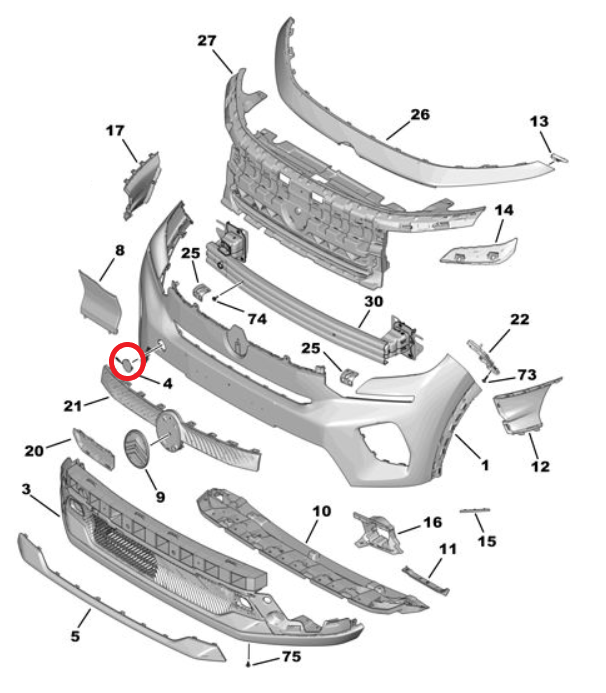 Citroen e-C3 (2024-2026) Ön Tampon Çeki Demiri Kapağı (Orijinal)