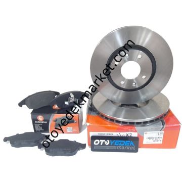 Citroen C3 Aircross (2017-2024)1.2-1.5 Ön Fren Balata Ve Disk Takımı (Orijinal Eurorepar)