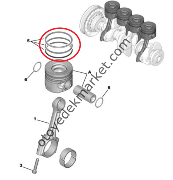 Peugeot Partner (2018-2024) 1.5 BlueHdi Piston Segmanı Takımı (Orijinal)