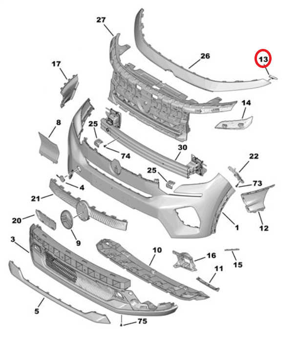 Citroen e-C3 (2024-2026) Ön Tampon Mesnedi (Orijinal)