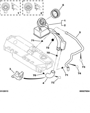 Peugeot 306 (1994-2001) Benzin Depo Hortumu (İthal)