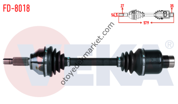 ÖN AKS KOMPLE SAĞ (BENZİNLİ) MONDEO 01>07